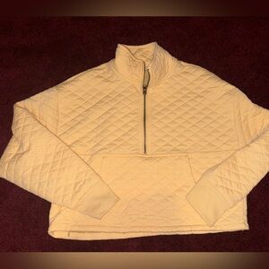 DICK'S Sporting Goods Women's Quilted ½ Zip Pullover, small s - Apricot Sherbet